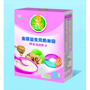 蓓親食品 因芝樂(lè)250克盒裝益生元奶米粉2段蜂蜜核桃奶配方